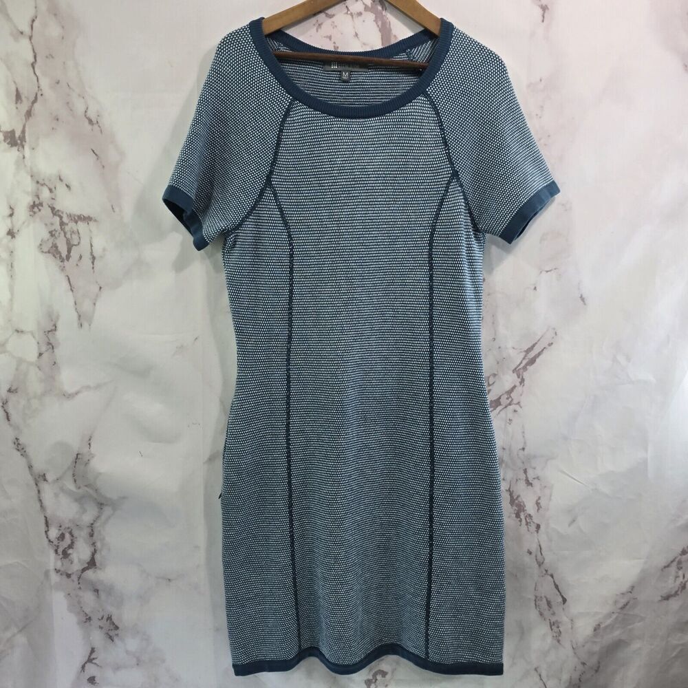 Title Nine Dress Womens Medium Improv Short Sleeve Sweater Mini Stretch Winter